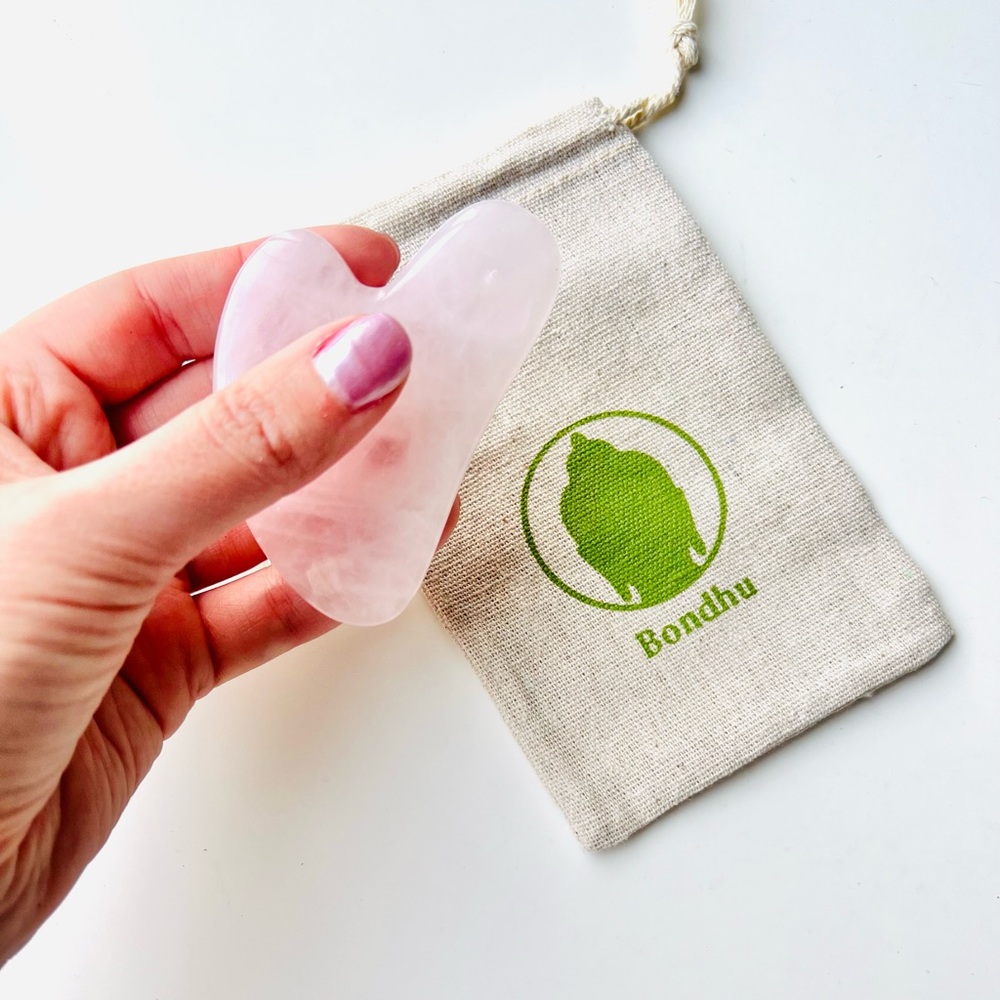 5 for 25⚡️NWT Rose Quartz Crystal Gua Sha Facial Massage Tool - Picture 7 of 10